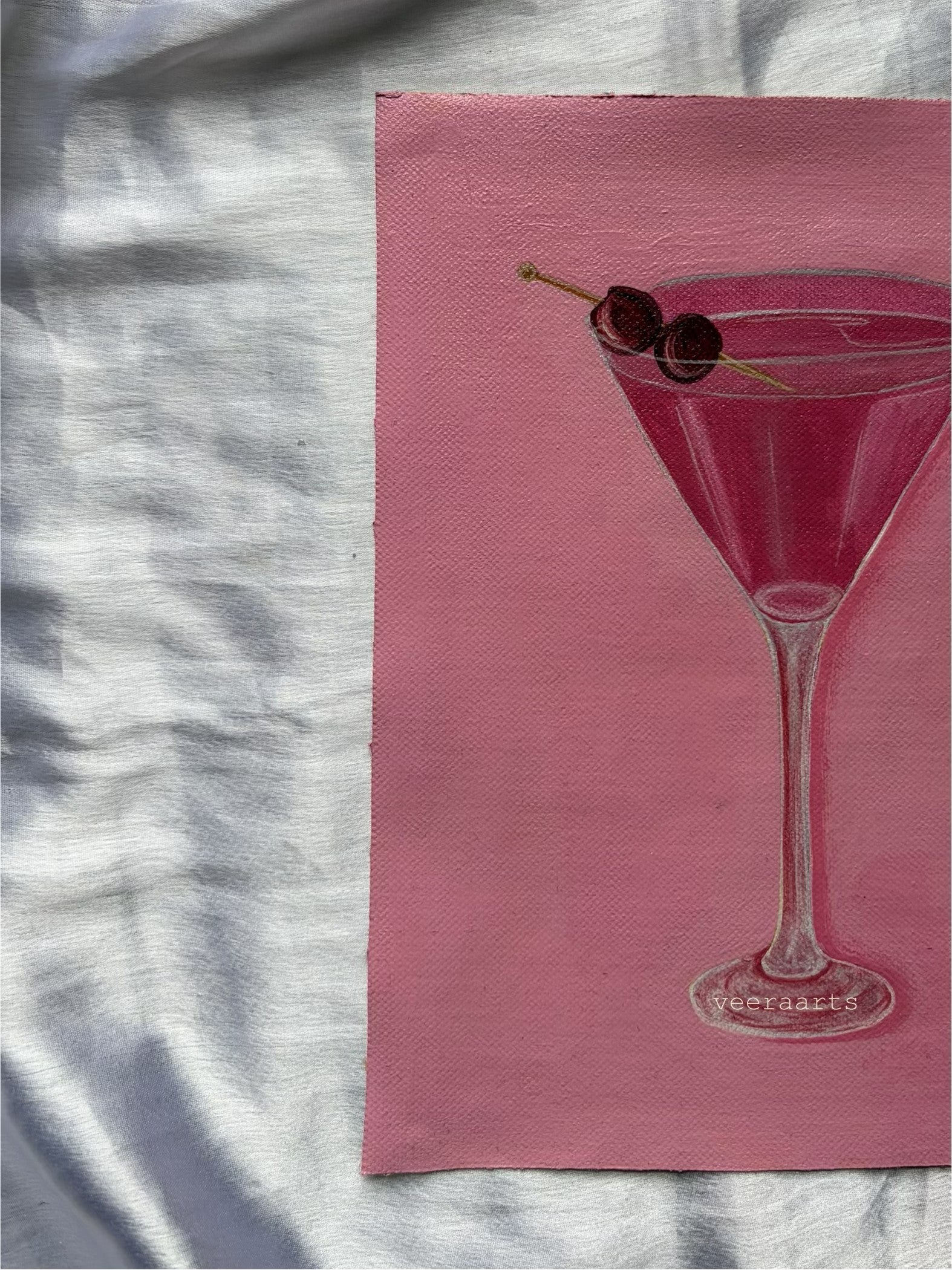 'The pink martini' - original painting